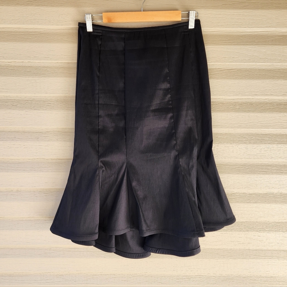 Tadashi Shoji Black Midi Skirt